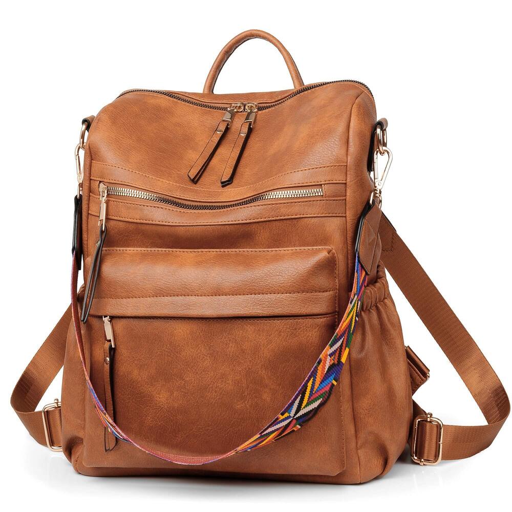 9115 Backpack Purse Leather Fashion Travel Backpack Purse Designer Shoulder